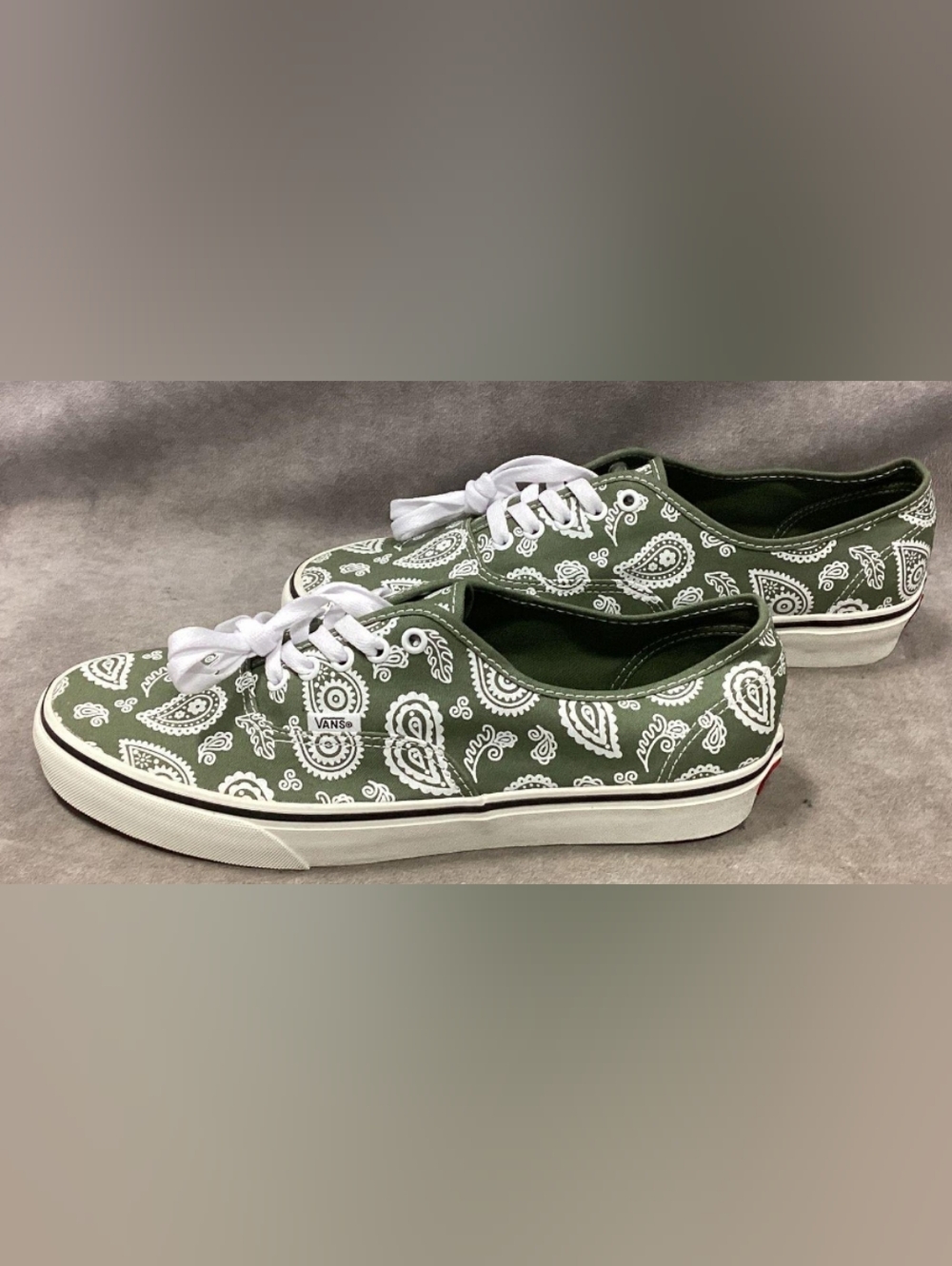 Vans Authentic 'Primavera Paisley - Olive' Low Top Sneakers Men's Size 11 New - Picture 4 of 9